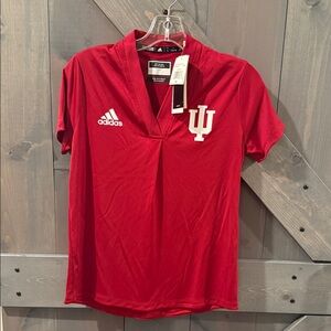 Adidas Women's Red V-Neck Jersey
